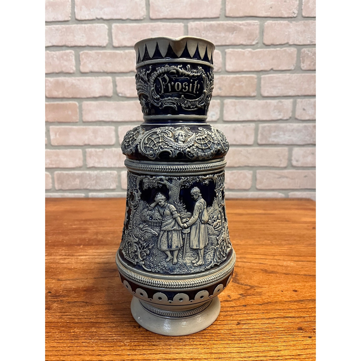 Vintage Jacob Thewalt German Stoneware 1 Liter Pitcher - Stein - Prosit - No Lid