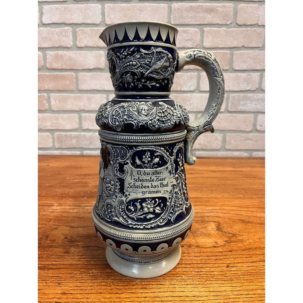 Vintage Jacob Thewalt German Stoneware 1 Liter Pitcher - Stein - Prosit - No Lid