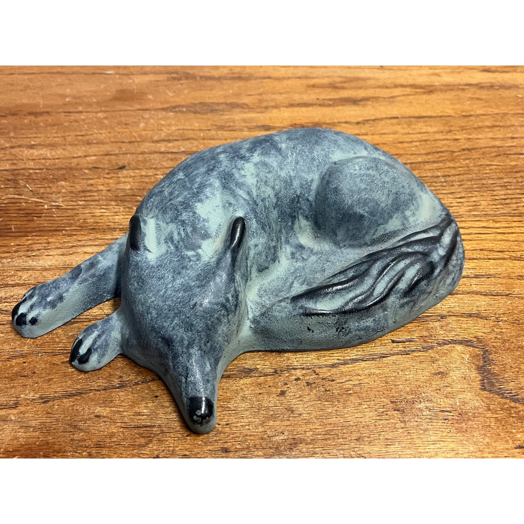 Vintage 1993 Verdigris Cast Iron Winterthur Fox Doorstop Virginia Metalcrafters