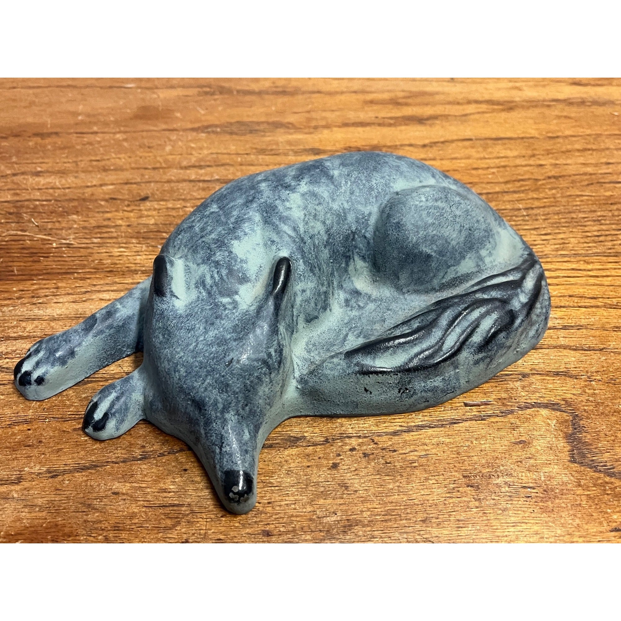 Vintage 1993 Verdigris Cast Iron Winterthur Fox Doorstop Virginia Metalcrafters