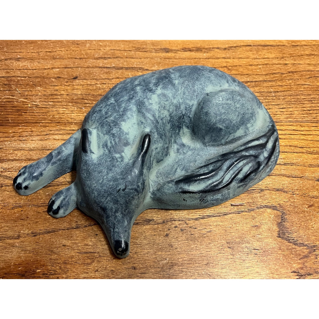 Vintage 1993 Verdigris Cast Iron Winterthur Fox Doorstop Virginia Metalcrafters