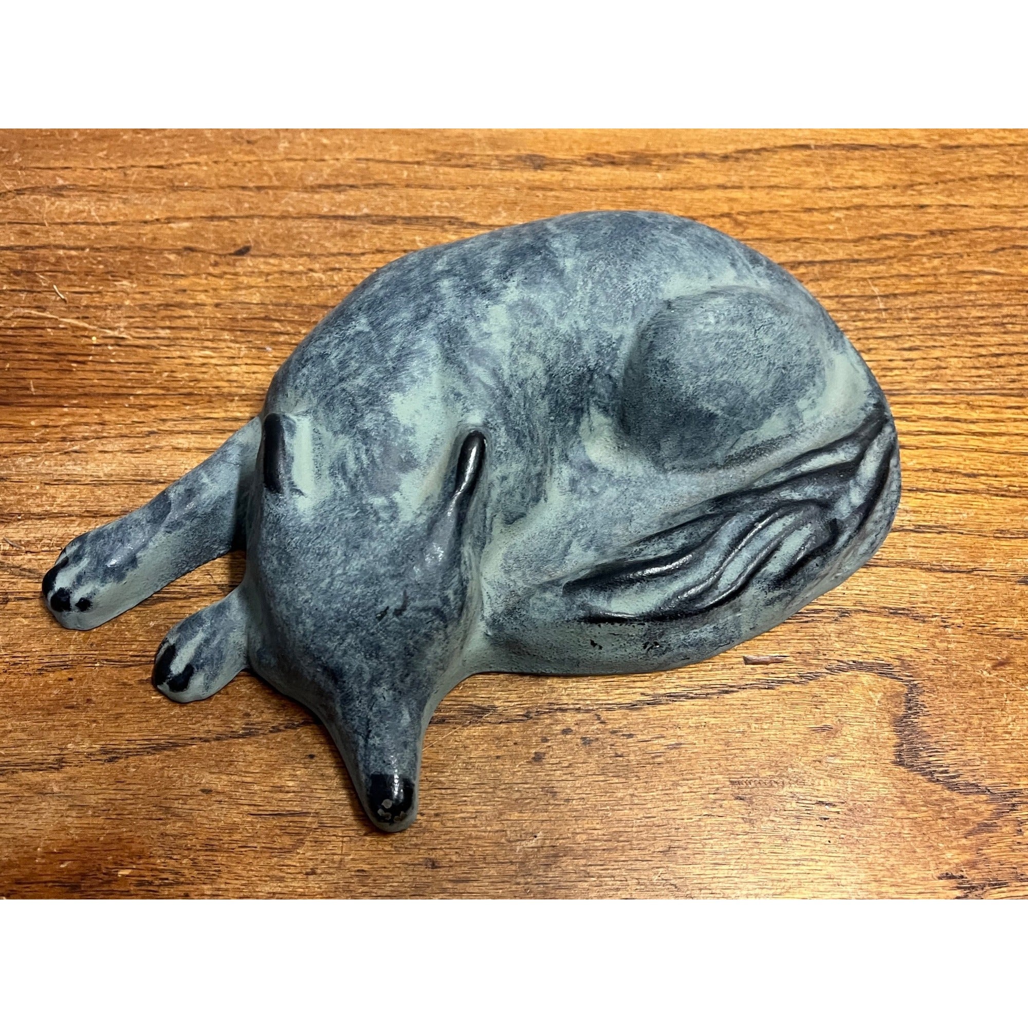 Vintage 1993 Verdigris Cast Iron Winterthur Fox Doorstop Virginia Metalcrafters