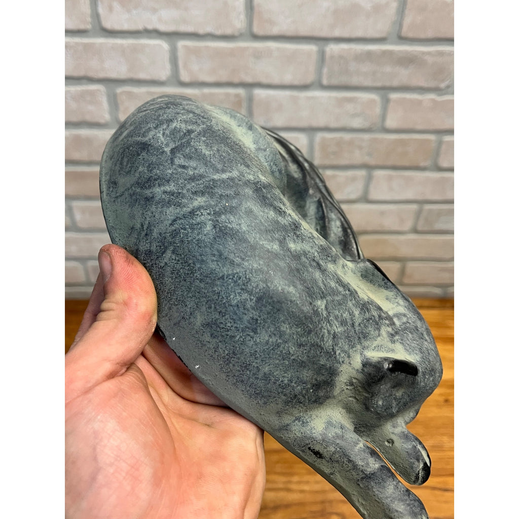 Vintage 1993 Verdigris Cast Iron Winterthur Fox Doorstop Virginia Metalcrafters