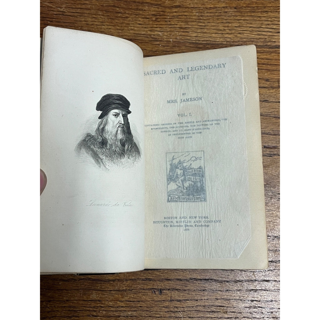 Antique 1886 Sacred and Legendary Art by Mrs. Jameson Hardcover Book Vol. 1
