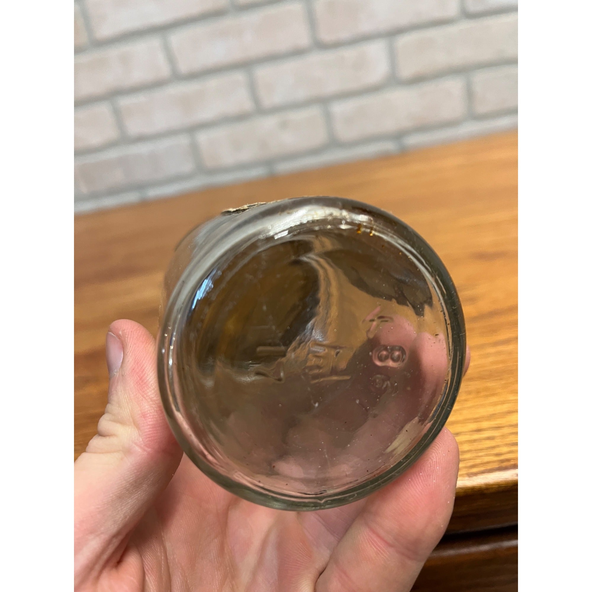 Vintage 1940s KingTaste Sauce Advertising Tin Lid Glass Jar Columbus OH