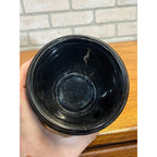 Vintage LE Smith Black Amethyst Glass Greek Key 3 Legged Urn Vase