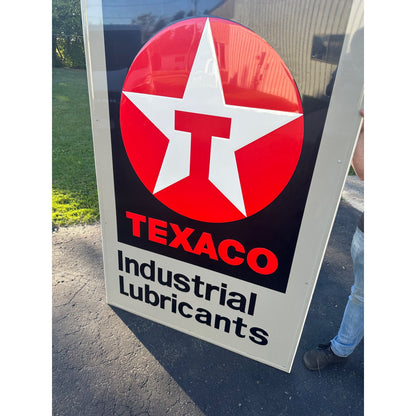 Large 6ft x 4ft Texaco Lubricants Gas Oil Automotvie Sign CLEAN Pressed Embossed