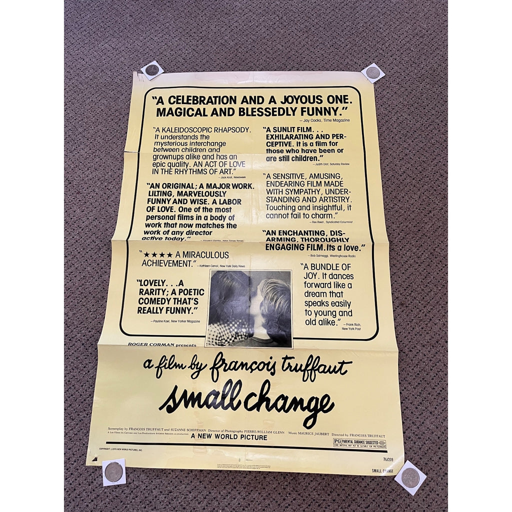 Vintage 1976 Small Change French François Truffaut Original Movie Poster 27x40