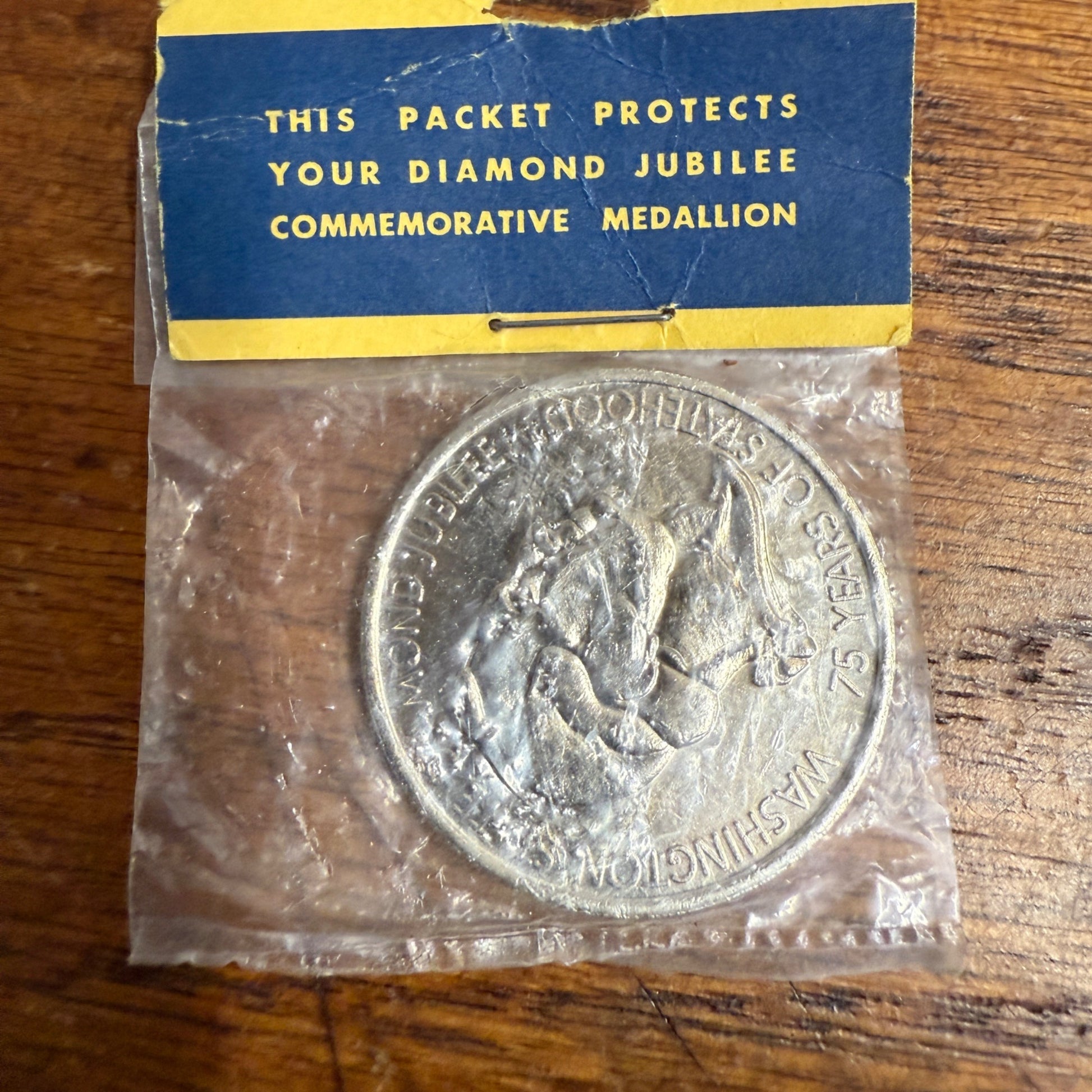Washington State Diamond Jubilee Coin Token From 1964 In ORIGINAL PACKAGE