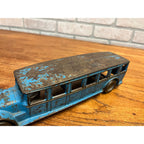 Antique 1920s Arcade Fageol Safety Coach Bus Blue Arcade Cast Iron 12.5" Driver