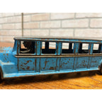 Antique 1920s Arcade Fageol Safety Coach Bus Blue Arcade Cast Iron 12.5" Driver