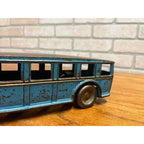 Antique 1920s Arcade Fageol Safety Coach Bus Blue Arcade Cast Iron 12.5" Driver