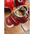Vintage Football Plastic Helmets Shoulder Pads Youth Size Rawlings Wilson