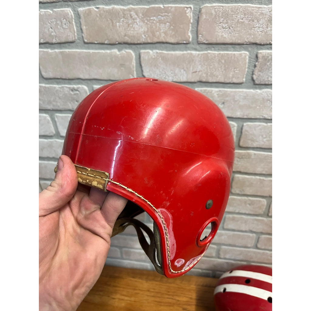 Vintage Football Plastic Helmets Shoulder Pads Youth Size Rawlings Wilson