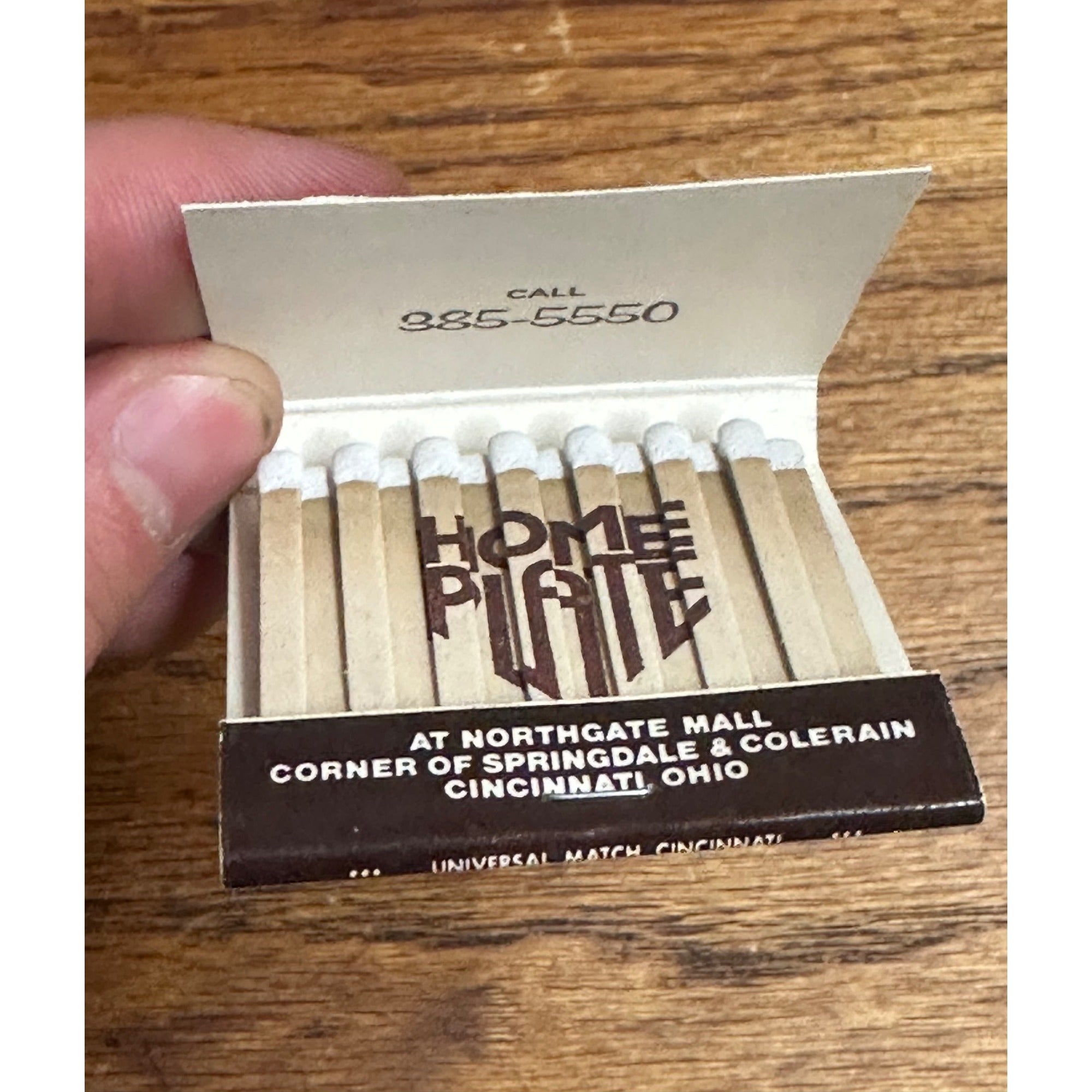 Vintage Johnny Bench's Home Plate Reds Matchbook Full Unstruck Matches