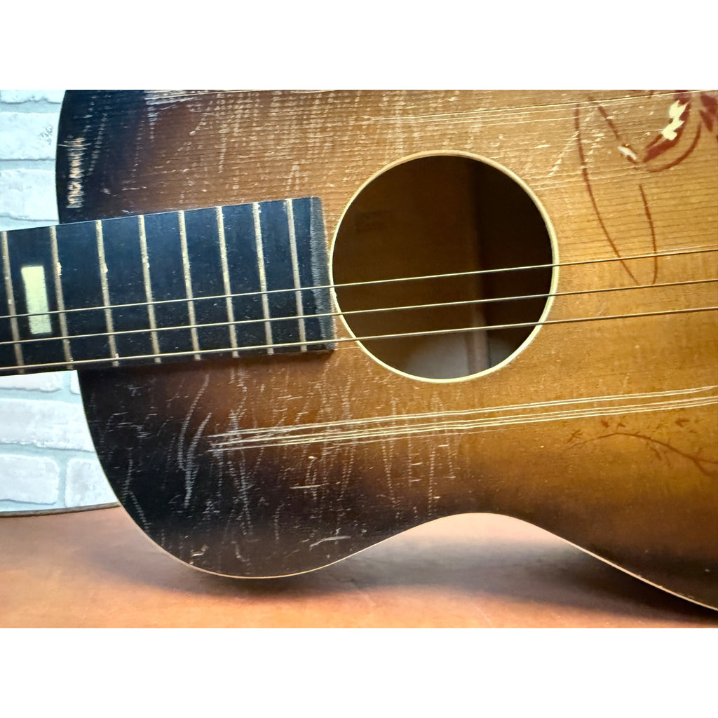 Vintage Gene Autry 1943 Melody Ranch Cowboy Parlor Youth Guitar For parts