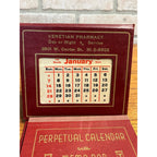 Vintage Perpetual Calendar & Memo Pad Advertising Venetian Pharmacy