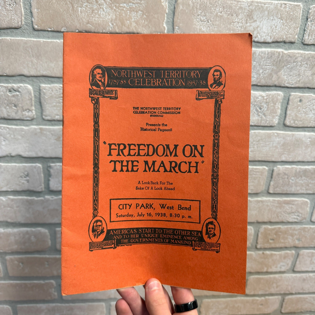 Vintage 1938 West Bend Wisconsin Freedom March Booklet Abraham Lincoln
