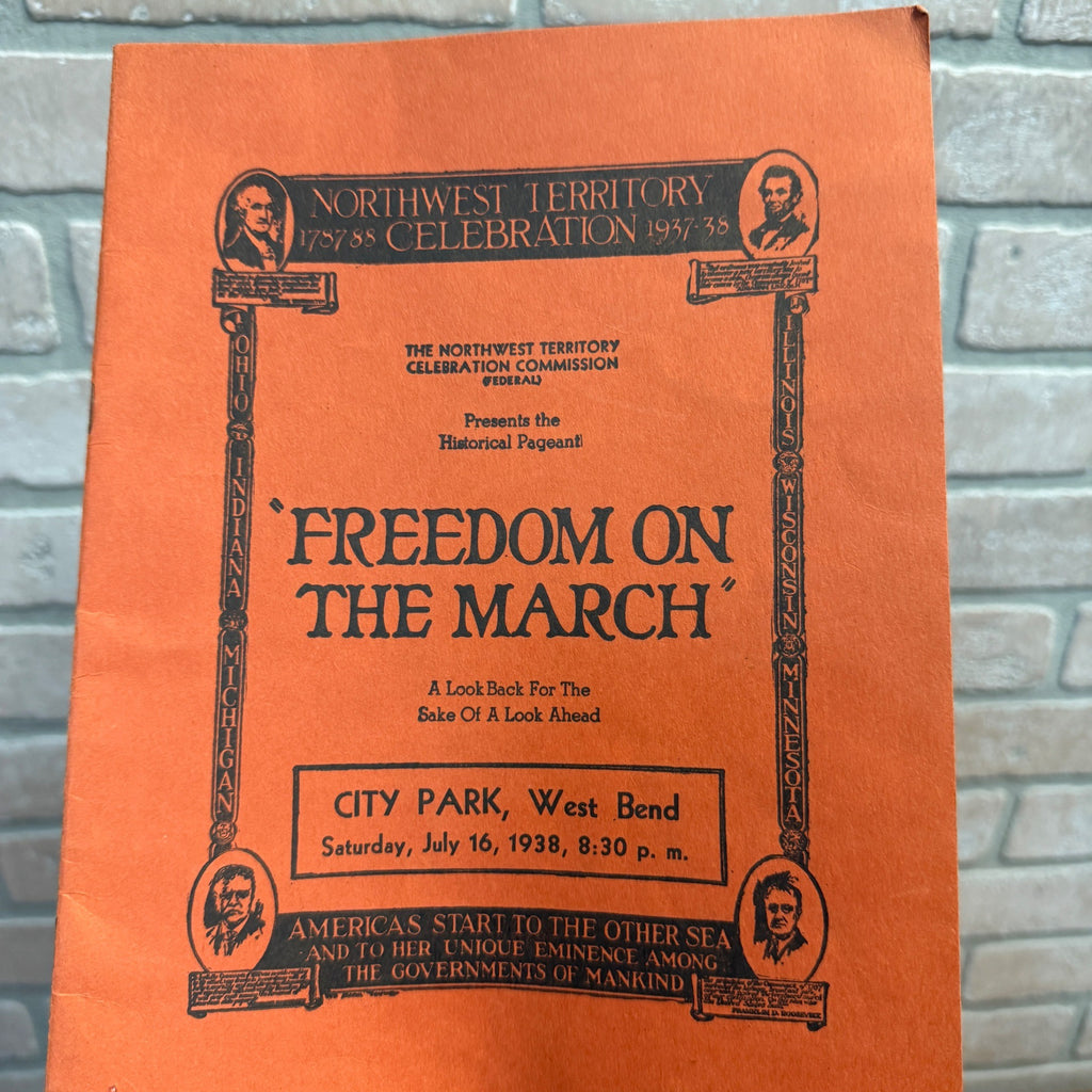 Vintage 1938 West Bend Wisconsin Freedom March Booklet Abraham Lincoln