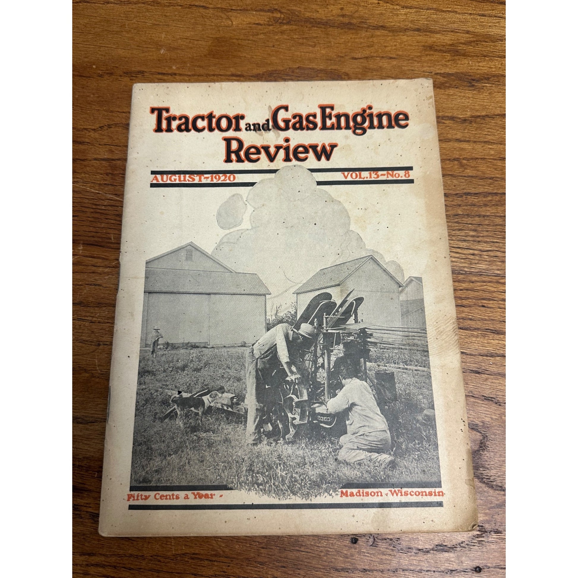 Vintage Tractor & Gas Engine Review August 1920 Magazine Wisconsin Ads Deere Moline