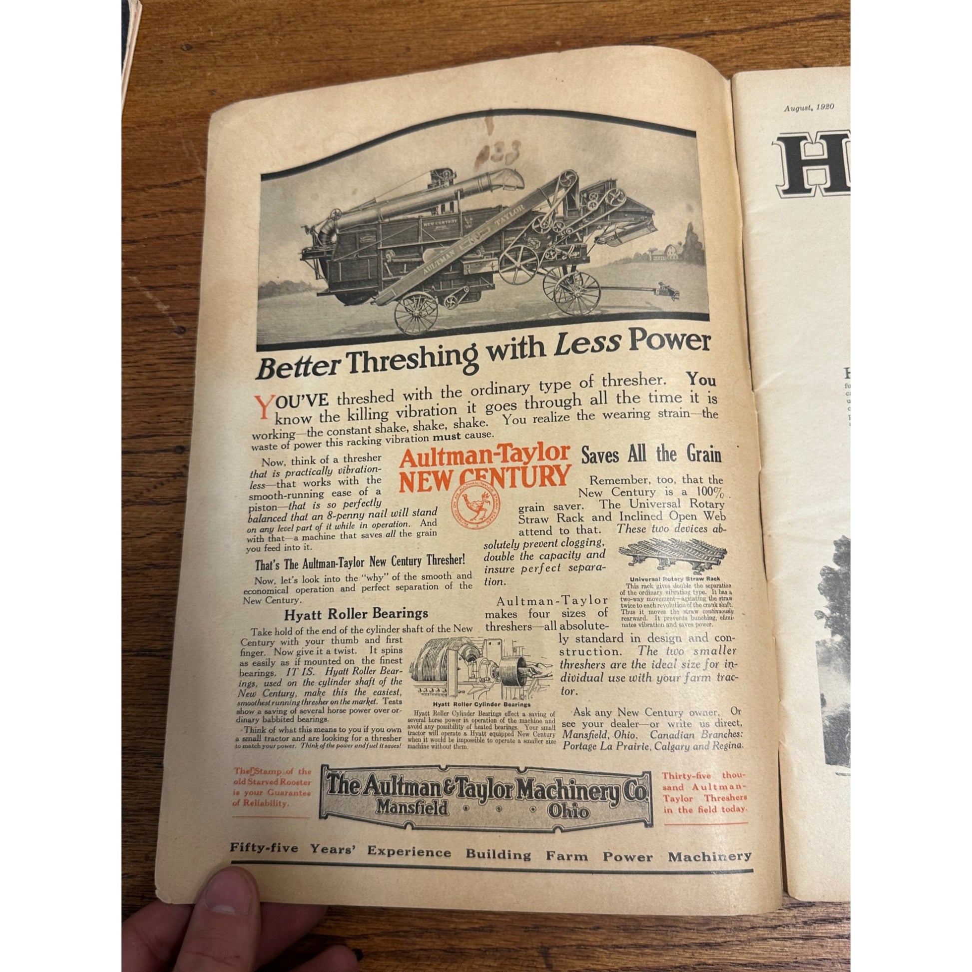 Vintage Tractor & Gas Engine Review August 1920 Magazine Wisconsin Ads Deere Moline