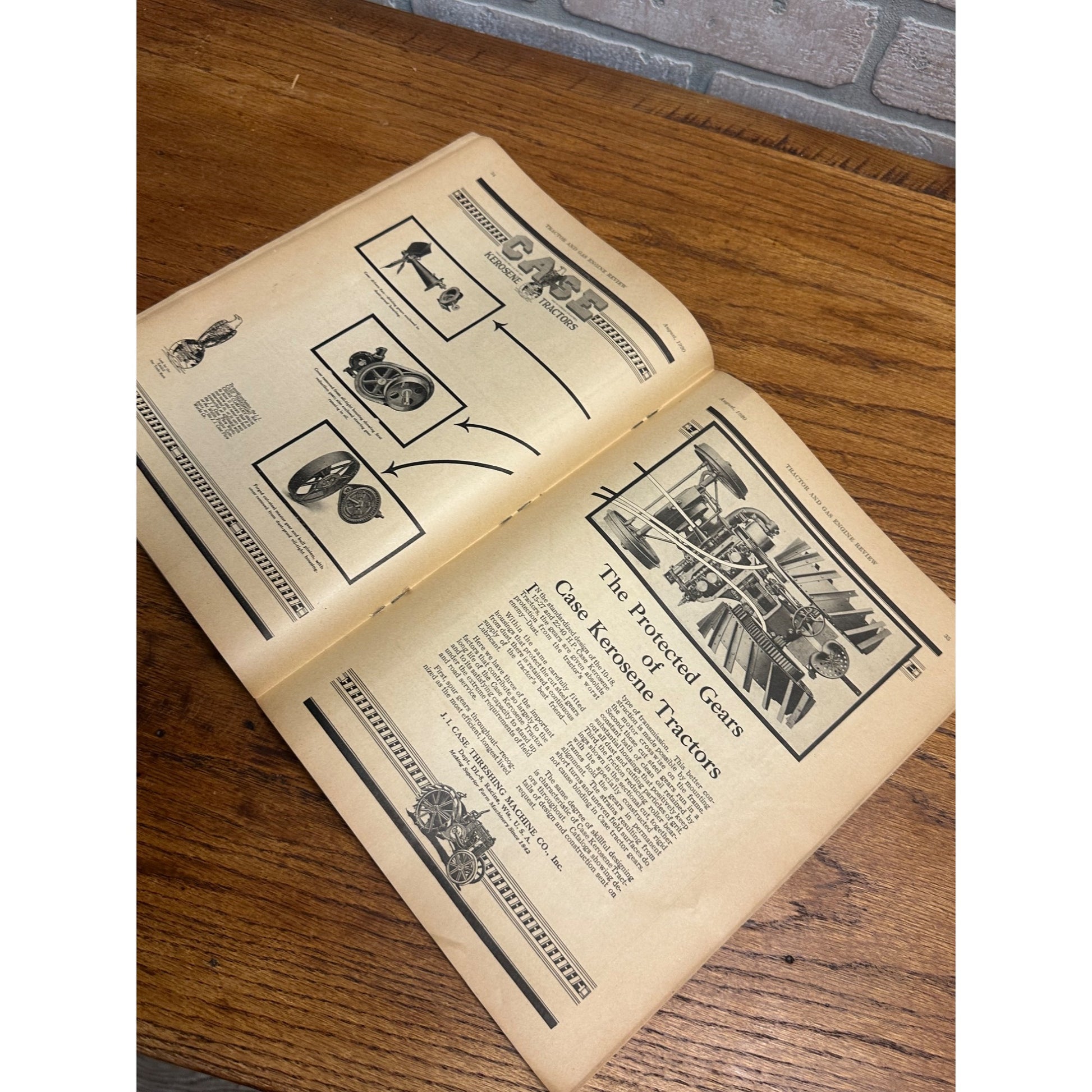 Vintage Tractor & Gas Engine Review August 1920 Magazine Wisconsin Ads Deere Moline