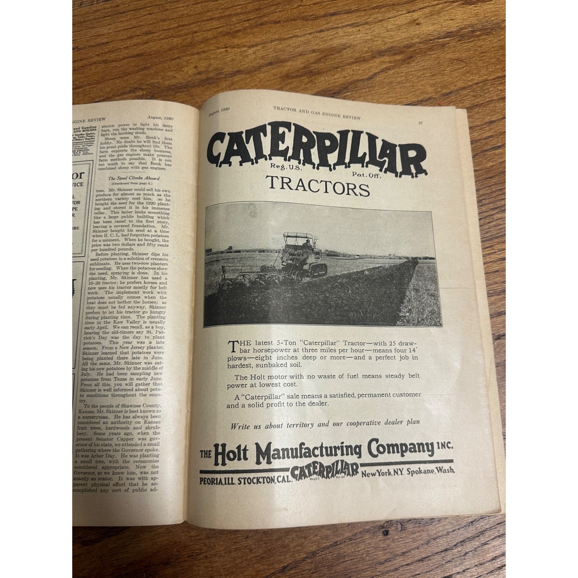 Vintage Tractor & Gas Engine Review August 1920 Magazine Wisconsin Ads Deere Moline