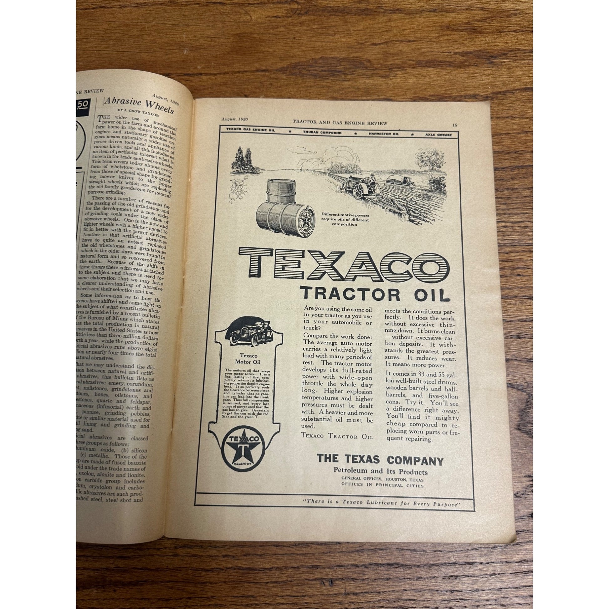 Vintage Tractor & Gas Engine Review August 1920 Magazine Wisconsin Ads Deere Moline
