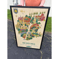 Original Vintage 1953 Bedford British Railways Travel Poster Framed