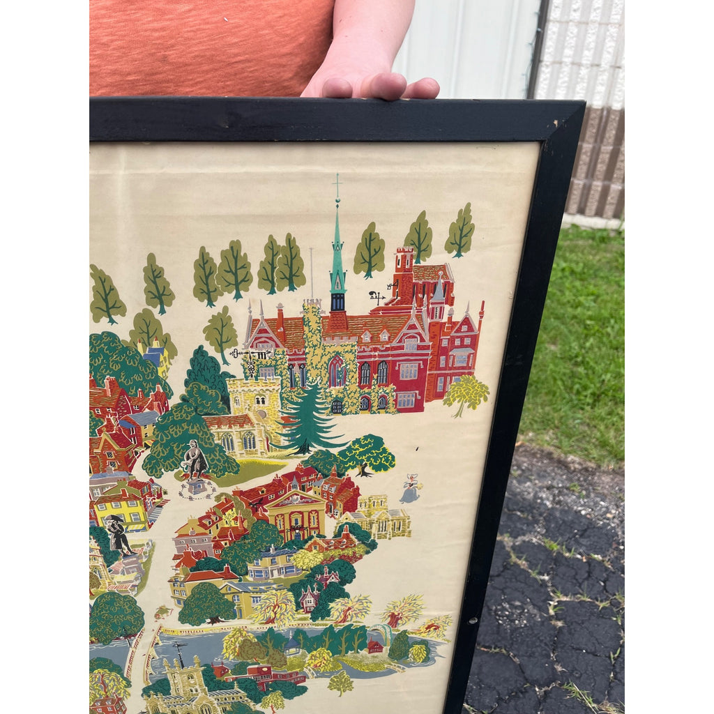 Original Vintage 1953 Bedford British Railways Travel Poster Framed