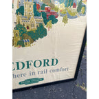 Original Vintage 1953 Bedford British Railways Travel Poster Framed