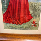 1907 Anheuser-Busch Budweiser Beer Girl Reprint Litho Bar Sign Framed