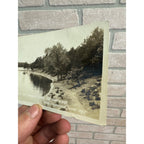 Hancock Wis RPPC Postcard Fish Lake Shore Huchins Home Wisconsin Photo 1933