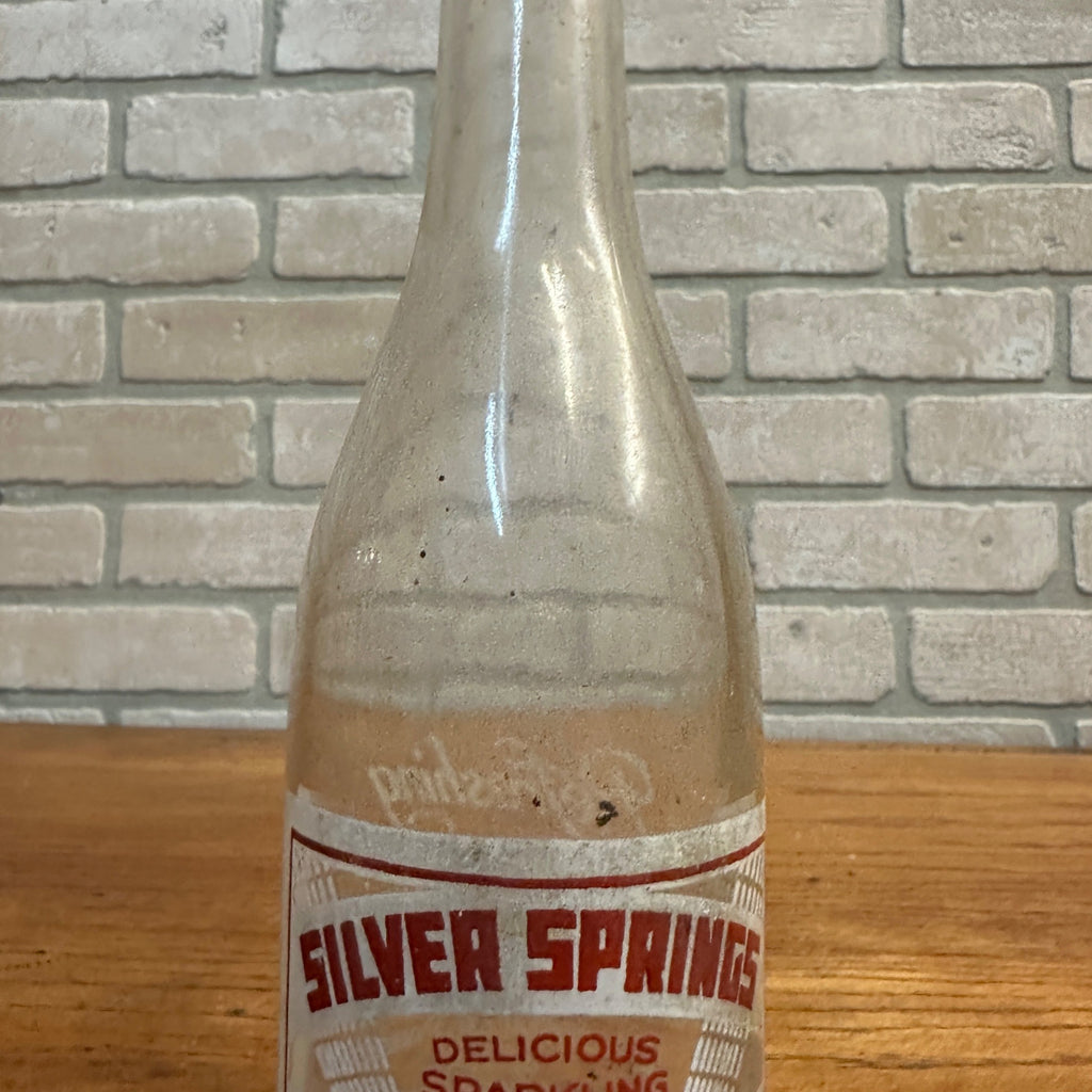Vtg Silver Springs Beverages Glass Soda Bottle Madison WI 12oz