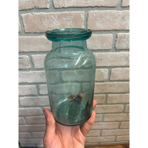 Antique c1880 Chase Valley Glass Co. C Co. 2 MILW Wax Seal Fruit Jar - 1 Quart