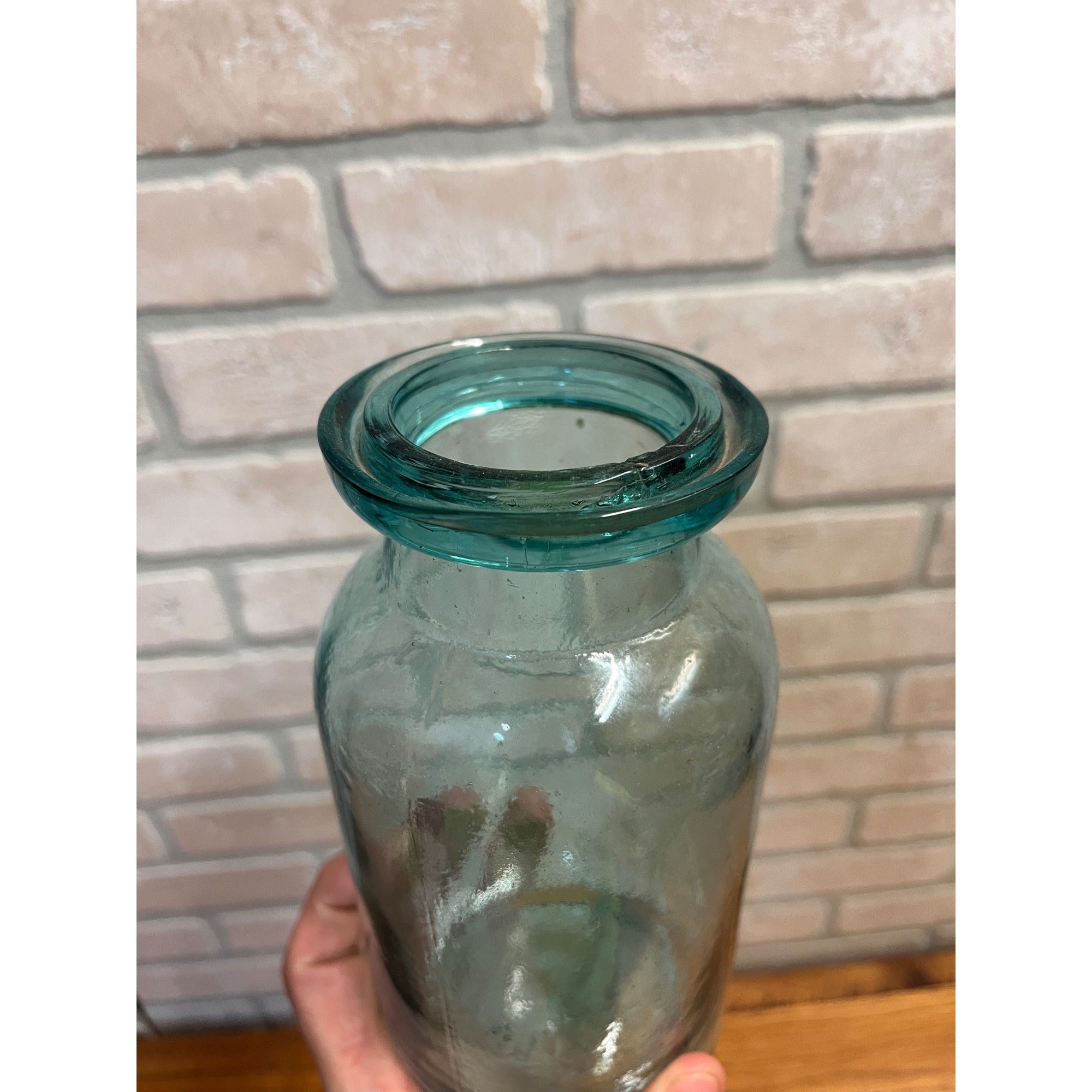 Antique c1880 Chase Valley Glass Co. C Co. 2 MILW Wax Seal Fruit Jar - 1 Quart