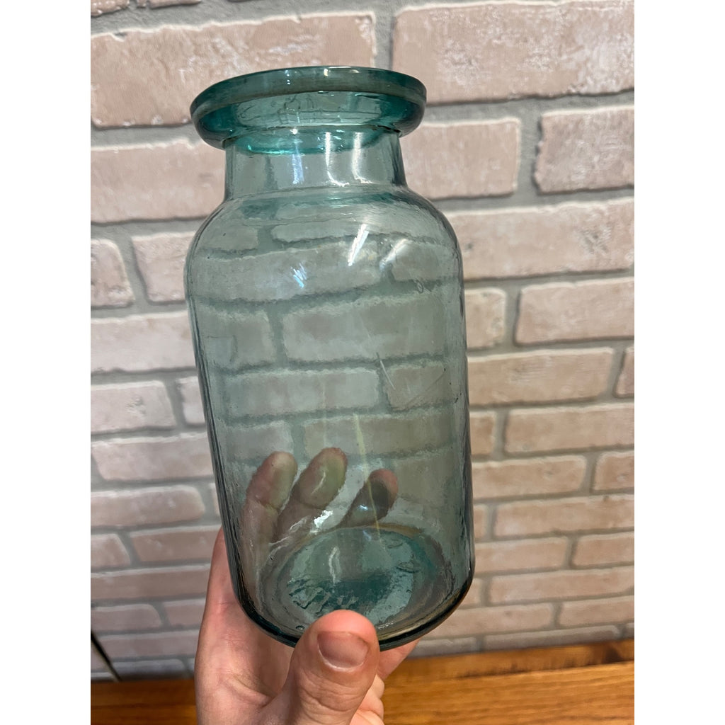 Antique c1880 Chase Valley Glass Co. C Co. 2 MILW Wax Seal Fruit Jar - 1 Quart