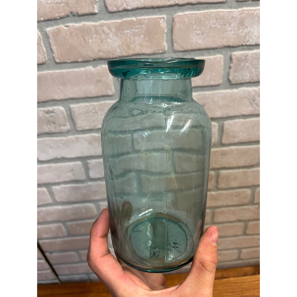 Antique c1880 Chase Valley Glass Co. C Co. 2 MILW Wax Seal Fruit Jar - 1 Quart