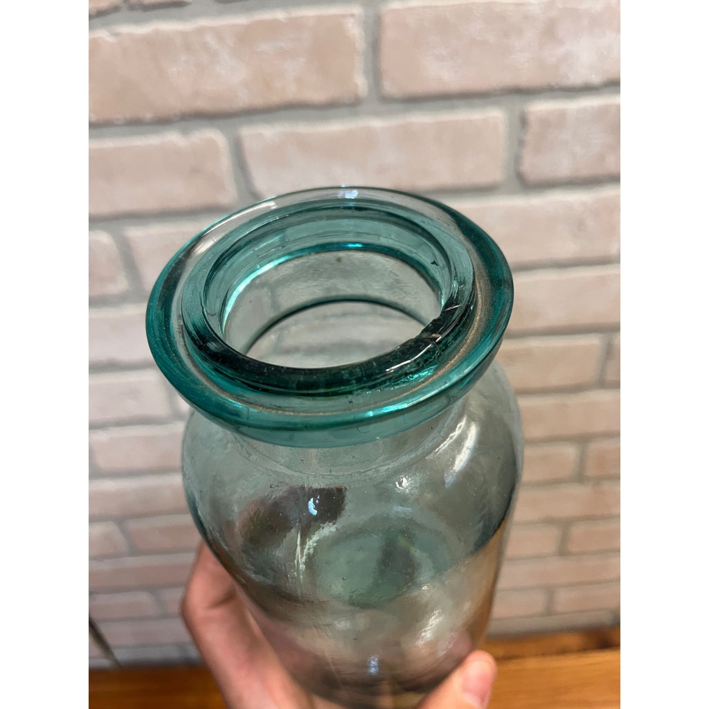 Antique c1880 Chase Valley Glass Co. C Co. 2 MILW Wax Seal Fruit Jar - 1 Quart