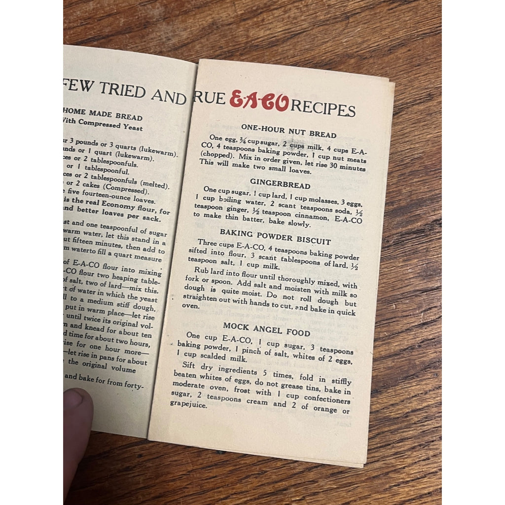E-A-Co Flour Everett Aughenbaugh & Co Waseca Minnesota Advertising Recipes