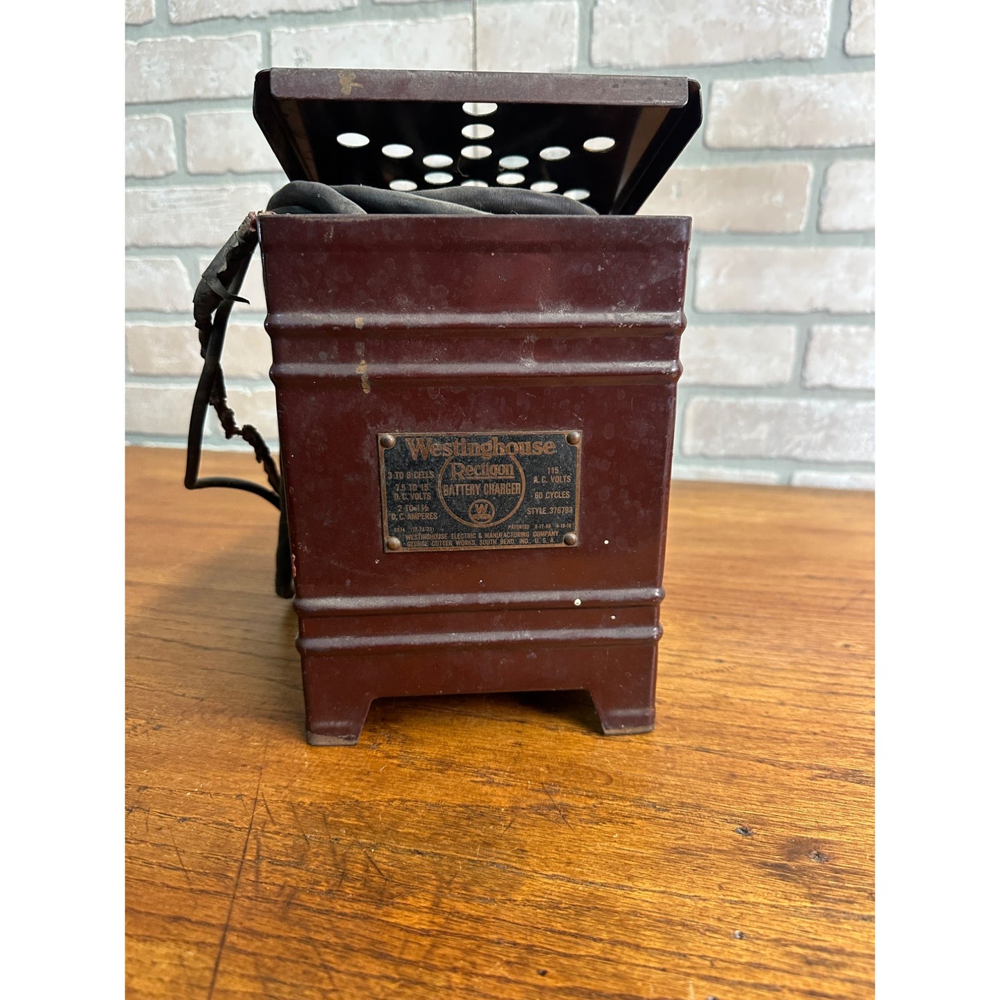 Westinghouse Rectigon Trickle Battery Charger Auto Steampunk Industrial