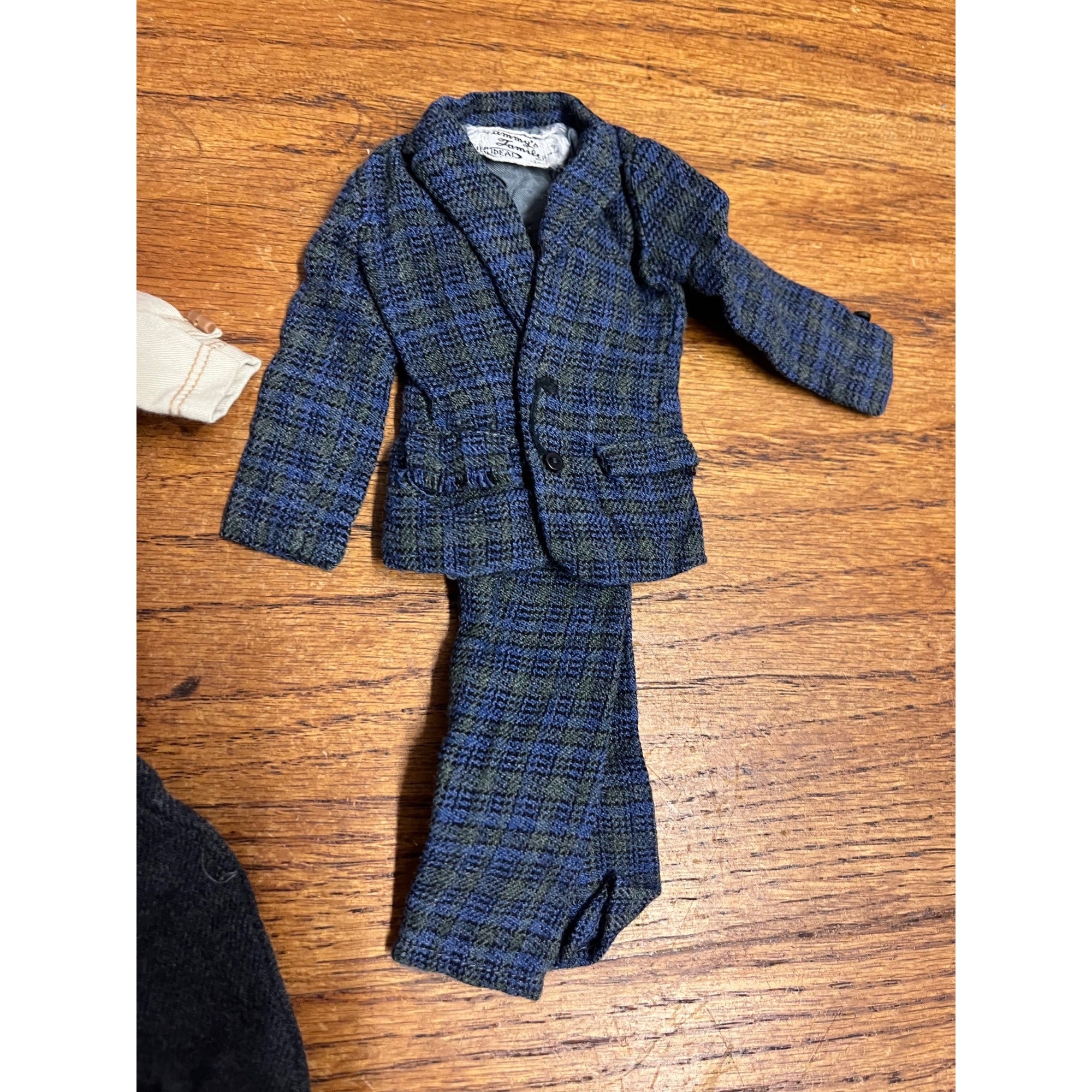 Vintage 1960s Tammy Doll Family Dad 2 Button Suit, Car Coat , Bermuda Shorts