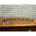 Set of 8 Anchor Hocking VTG Golden Peaks 3.5" Double Shot Whiskey Glasses MCM