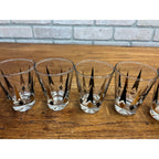 Set of 8 Anchor Hocking VTG Golden Peaks 3.5" Double Shot Whiskey Glasses MCM