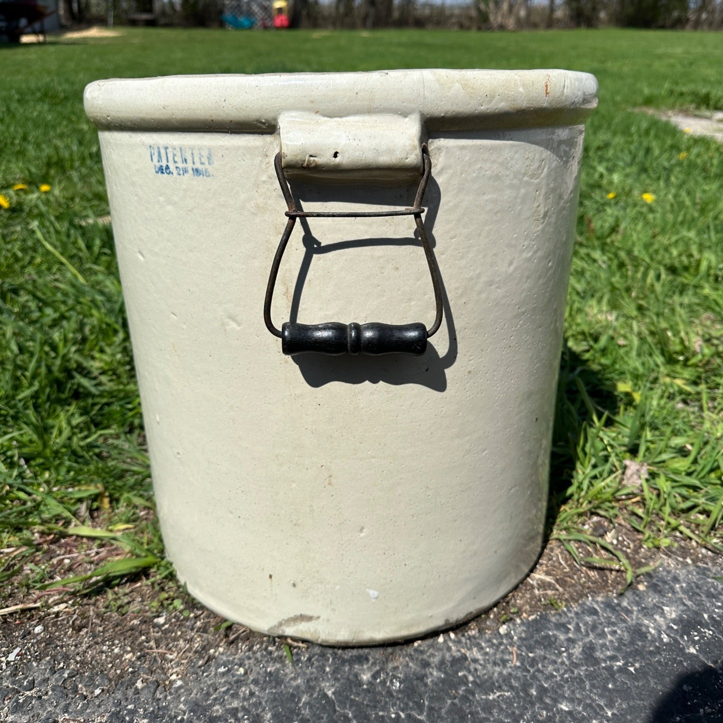 10 Gallon Red Wing Stoneware Crock w/ Bail Handles