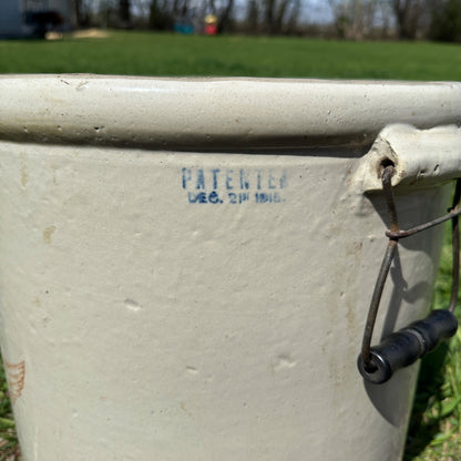 10 Gallon Red Wing Stoneware Crock w/ Bail Handles