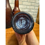 1800s Lot of 4 Amber Beer Bottles Blob Top Blanks Early Barware Decor FBC Co Findlay