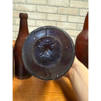 1800s Lot of 4 Amber Beer Bottles Blob Top Blanks Early Barware Decor FBC Co Findlay