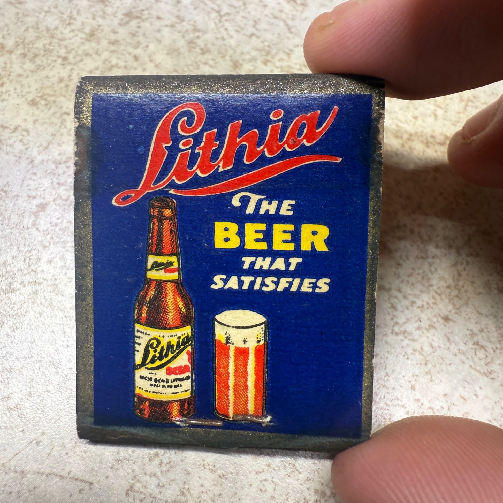 Vintage Matchbook Allen Rick Tavern Barton Wis West Bend Lithia Beer