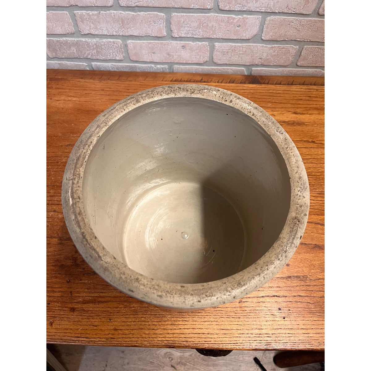 Vintage Glazed Red Wing Union Stoneware Co. Three-Gallon Cobalt Leaf Design Crock Minnesota, USA Primitive Kitchen Decor